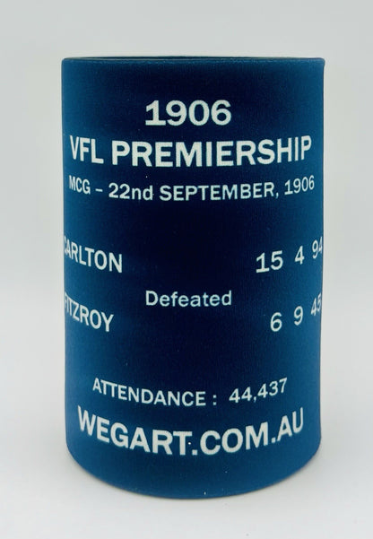 WegArt WEG Premiers Stubby Holder Can Cooler - Carlton Blues 1906