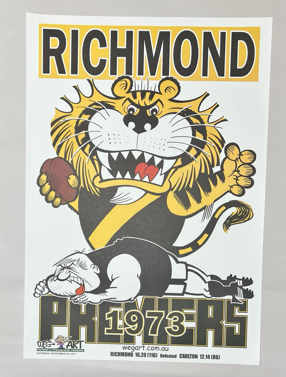 WEG WegArt Clash Posters Richmond Tigers 8 Poster Set
