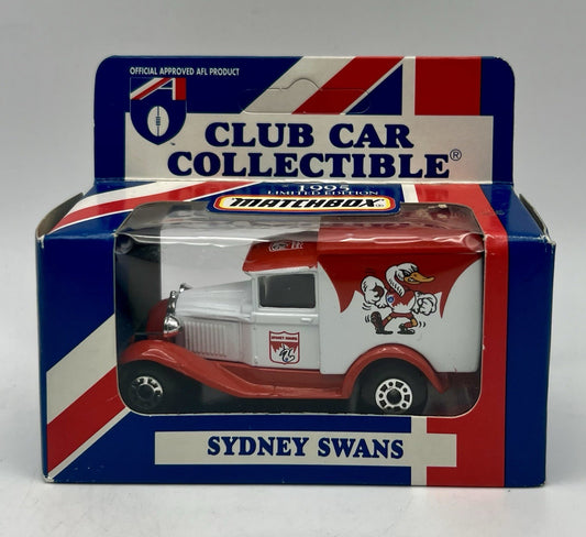 Vintage AFL 1995 Club Car Collectible Ford Model A Van Diecast Sydney Swans