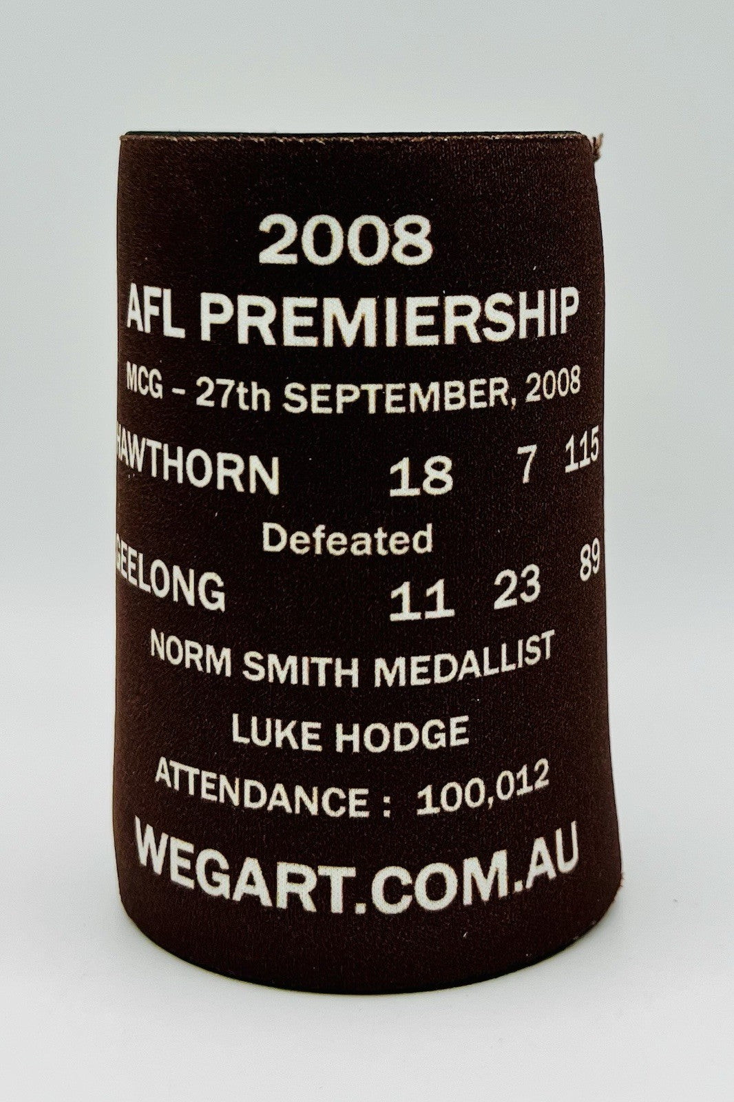 WegArt WEG Premiers Stubby Holder Can Cooler - Hawthorn Hawks 2008