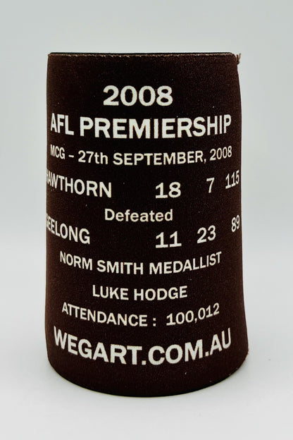 WegArt WEG Premiers Stubby Holder Can Cooler - Hawthorn Hawks 2008