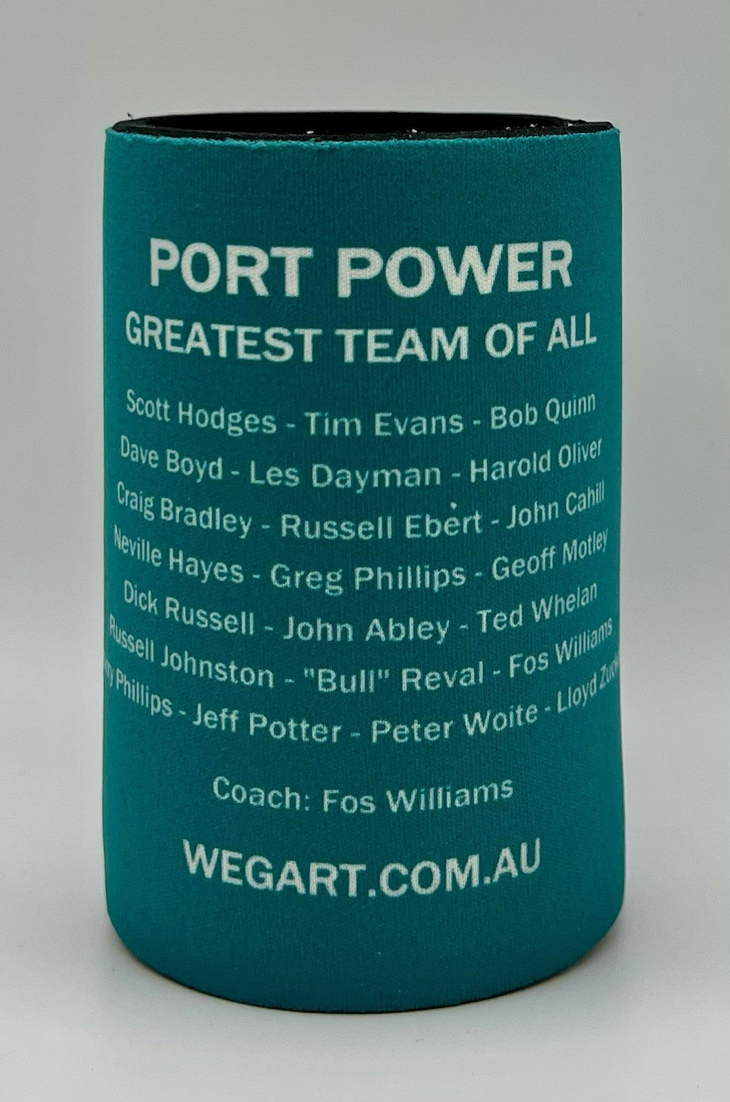 WegArt Stubby Holder Can Cooler - Port Adelaide Power “Carn The Power”