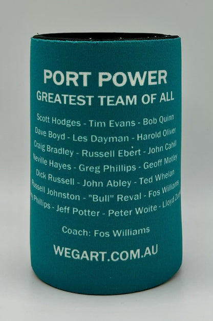 WegArt Stubby Holder Can Cooler - Port Adelaide Power “Carn The Power”