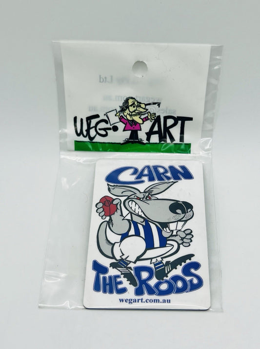 WEG WegArt Fridge Magnet - “Carn The Roos” North Melbourne Kangaroos