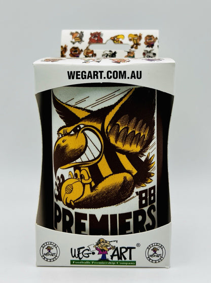 WegArt WEG Premiers Stubby Holder Can Cooler - Hawthorn Hawks 1988