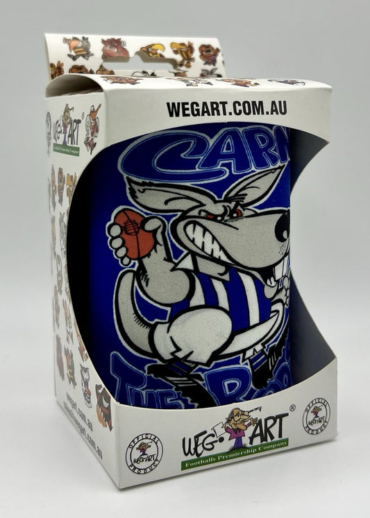 WegArt Stubby Holder Can Cooler - North Melbourne Kangaroos “Carn The Roos”