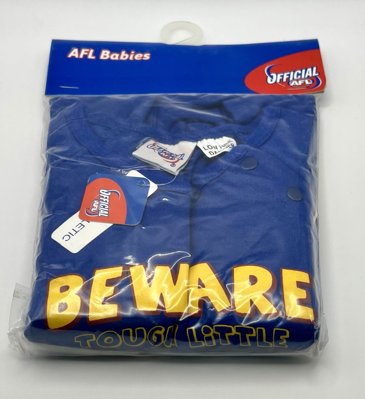 AFL Brisbane Lions Baby 'Tough Little Lion' Romper - Size 2 (18 - 24mths)