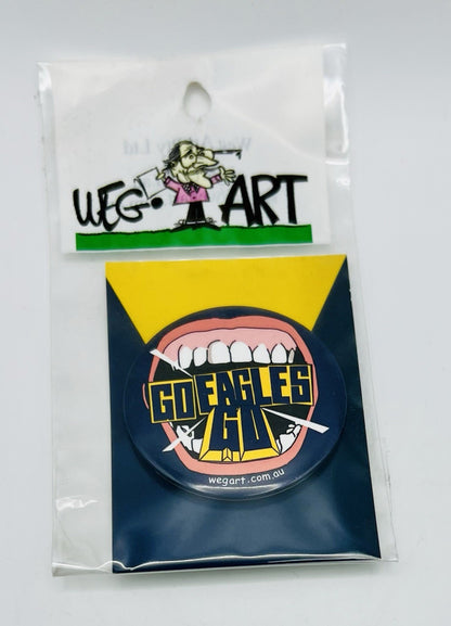 WegArt “Go Eagles Go” Button Badge West Coast Eagles