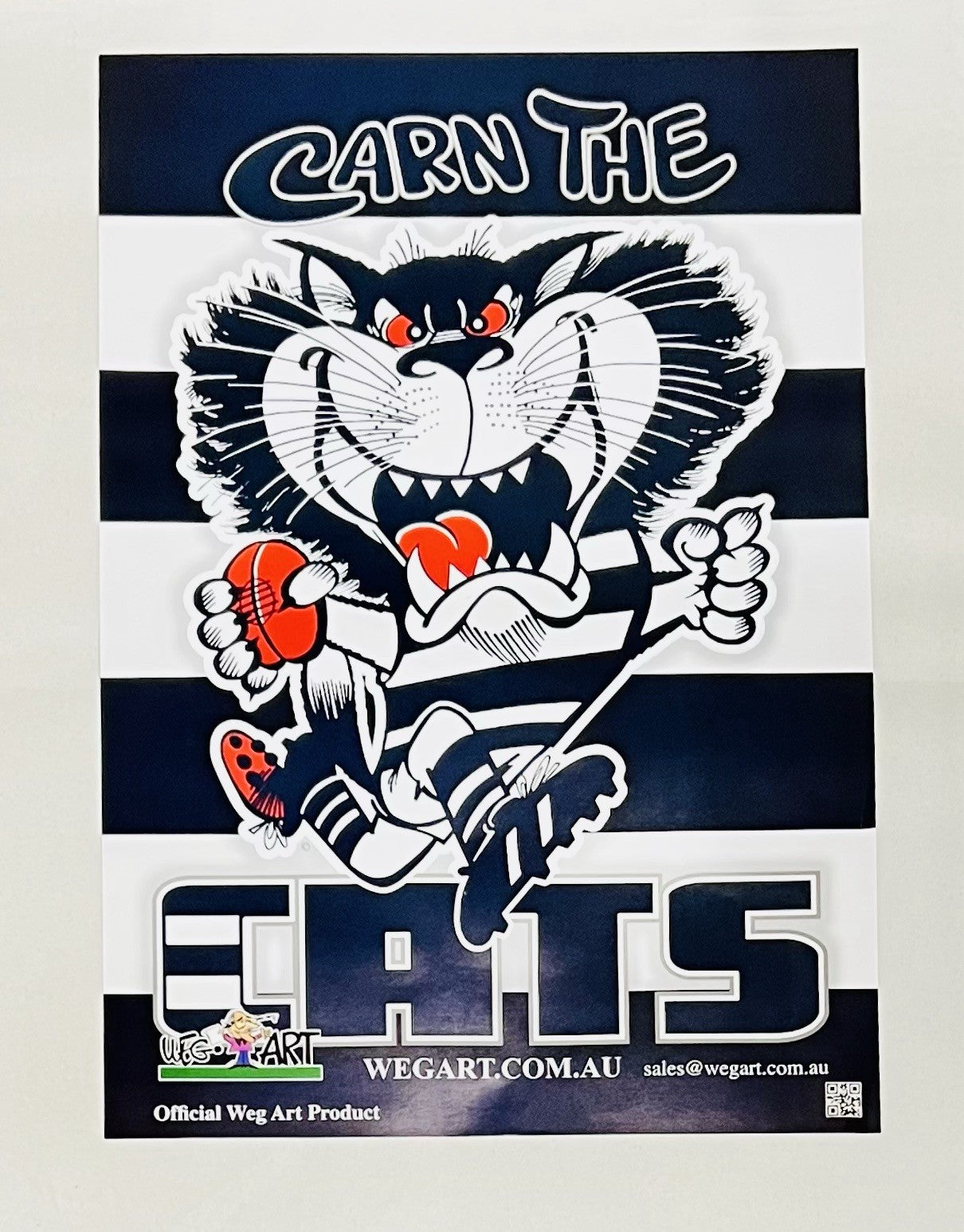 WegArt WEG Geelong Cats Supporter Poster “Carn The Cats”