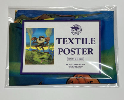 Vintage Taz Textile Poster