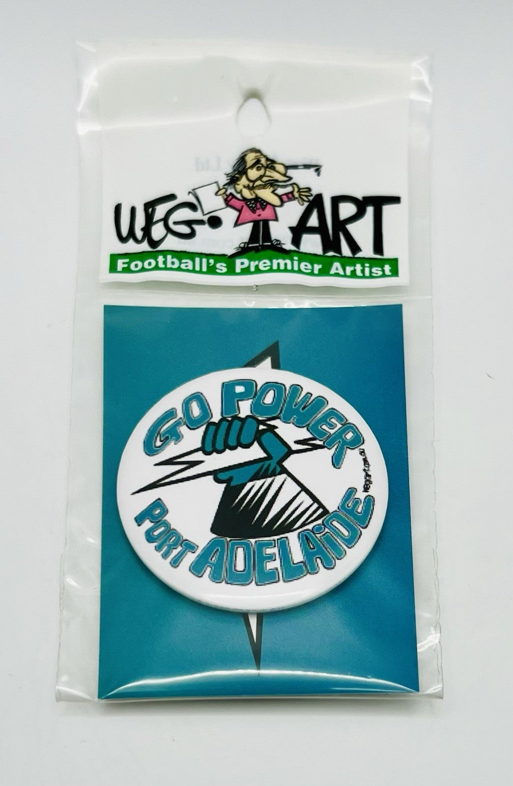 WegArt “Go Power” Button Badge Port Adelaide Power