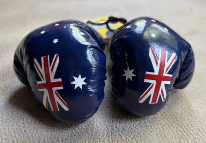 Australian Flag Mini Boxing Gloves Car Mirror Accessory