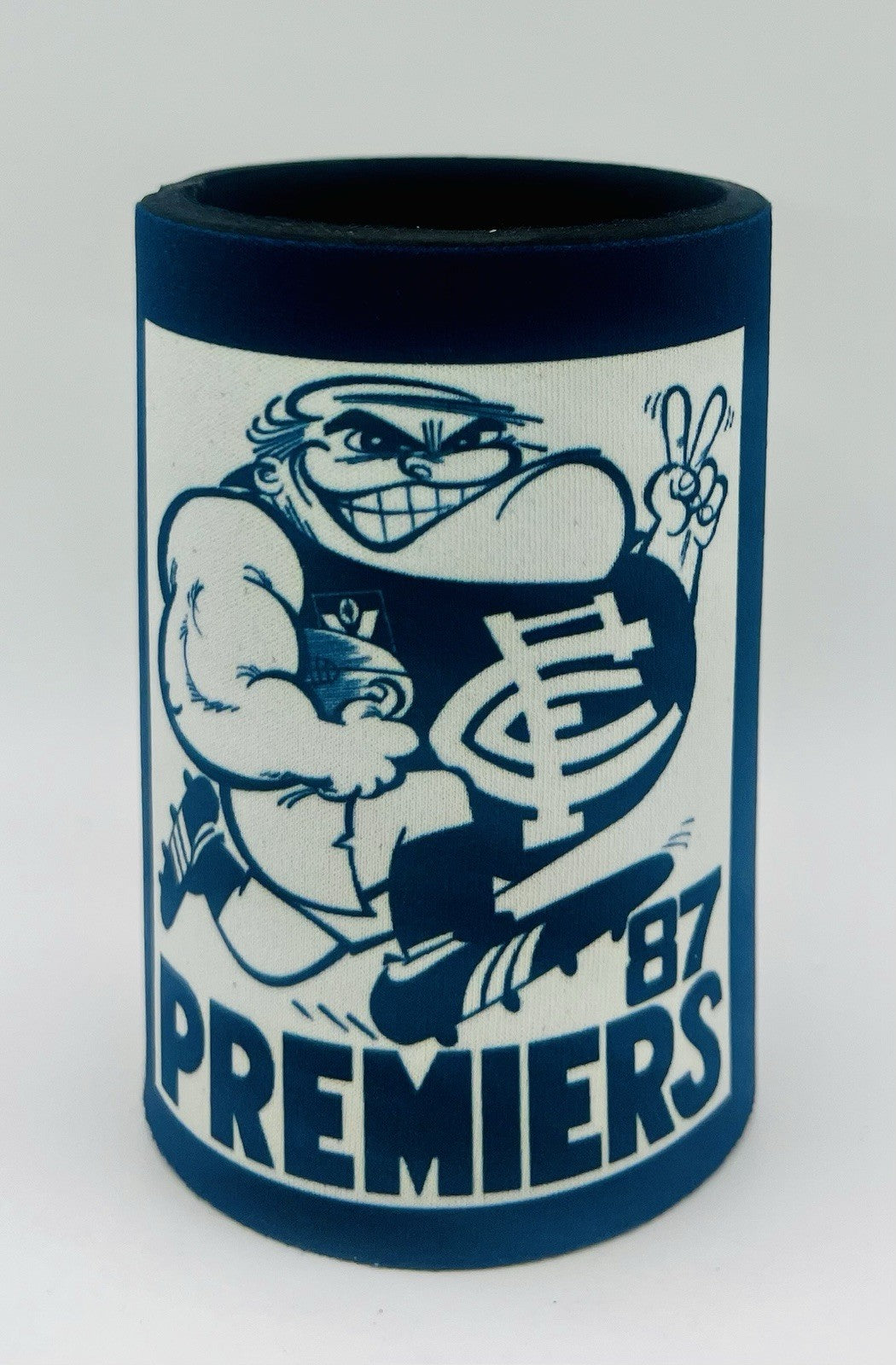 WegArt WEG Premiers Stubby Holder Can Cooler - Carlton Blues 1987