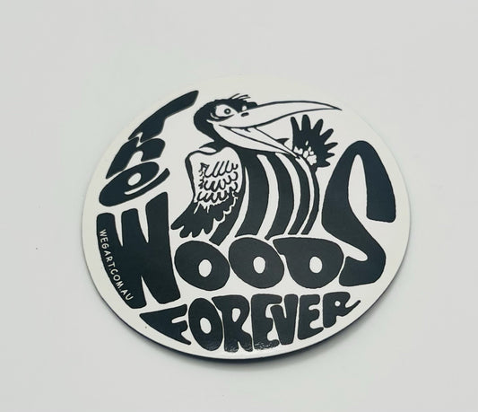 WEG WegArt Fridge Magnet - Collingwood Magpies “The Woods Forever” Round Magnet