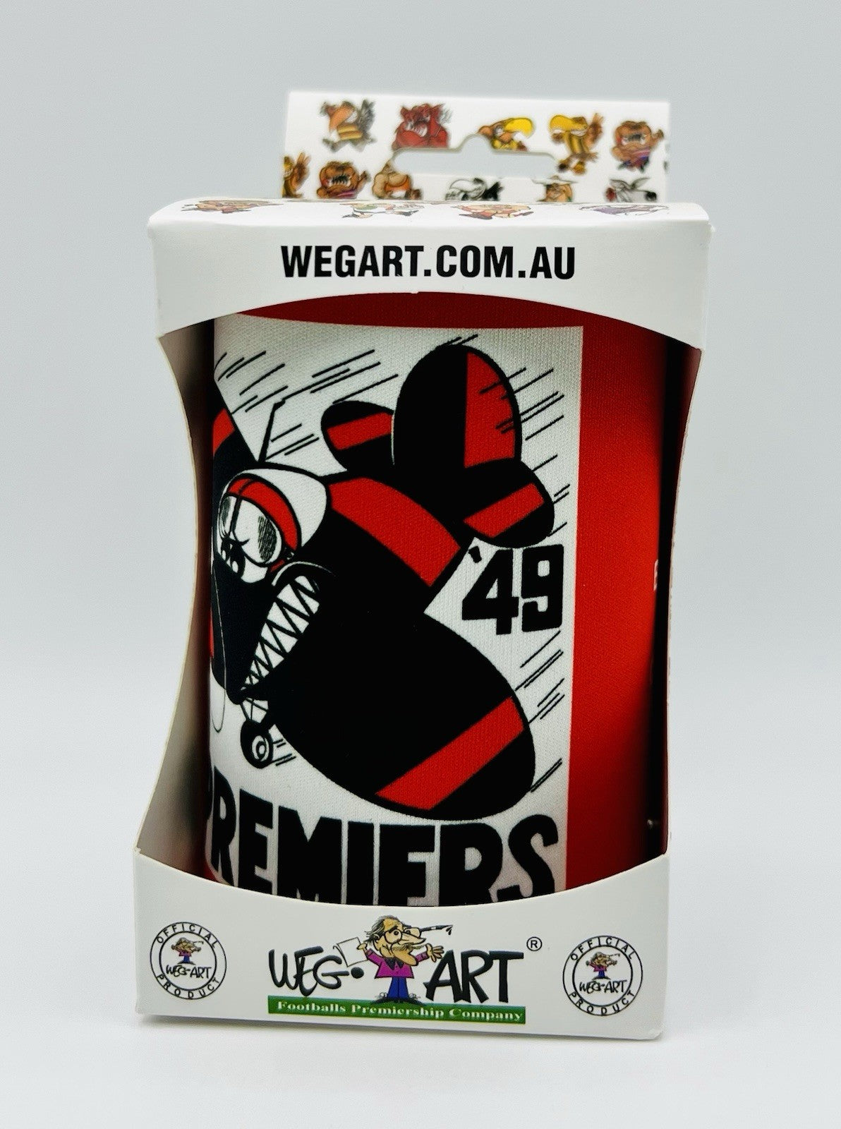 WegArt WEG Premiers Stubby Holder Can Cooler - Essendon Bombers 1949