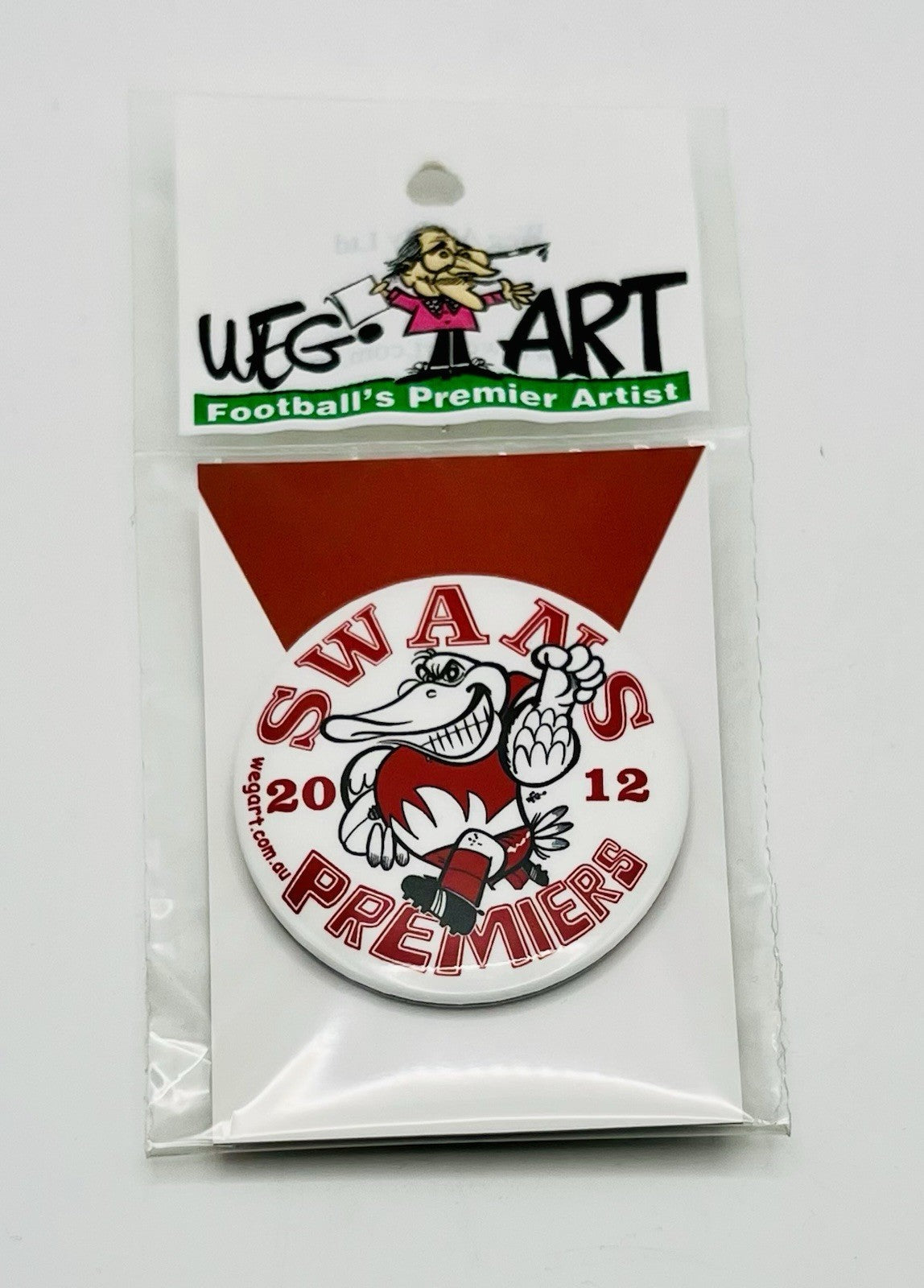 WegArt Premiers 2012 Button Badge Sydney Swans