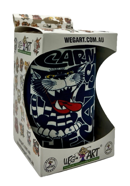 WegArt Stubby Holder Can Cooler - Geelong Cats “Carn The Cats”