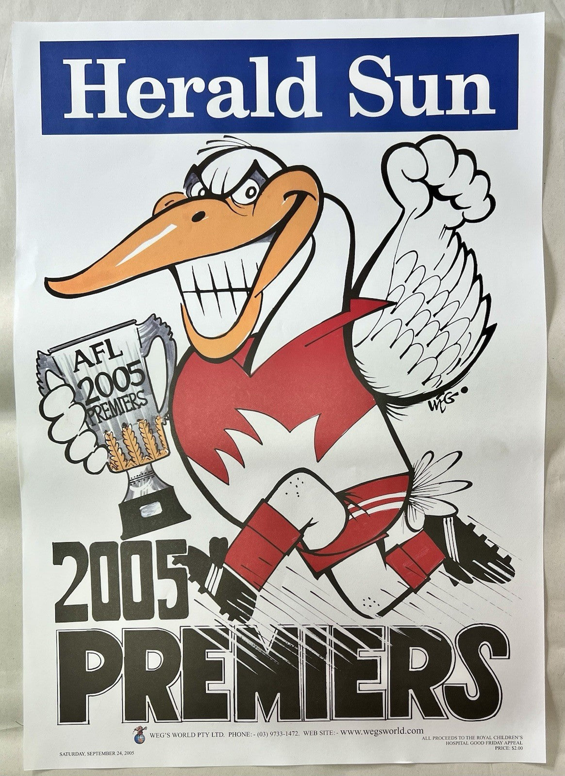2005 Sydney Swans WEG / Herald Sun Premiers Poster