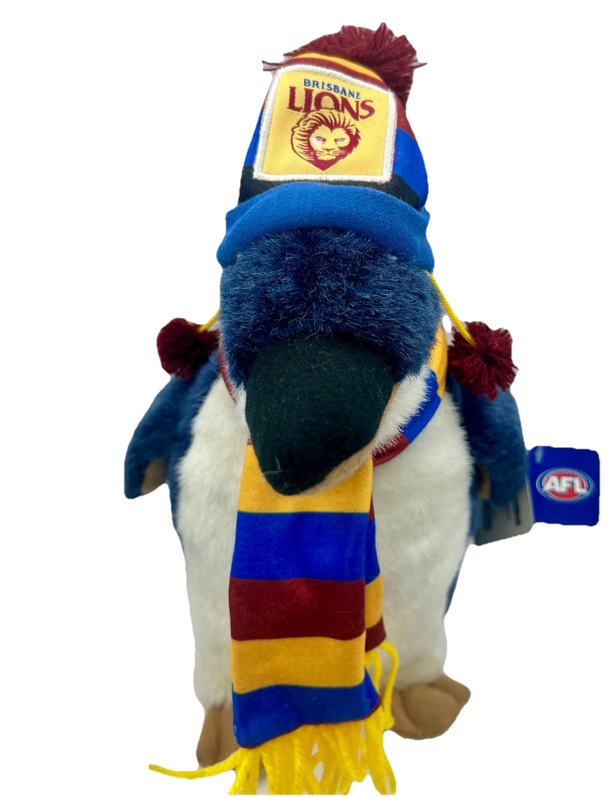 Brisbane Lions Supporter Penguin Official AFL - 30cm tall