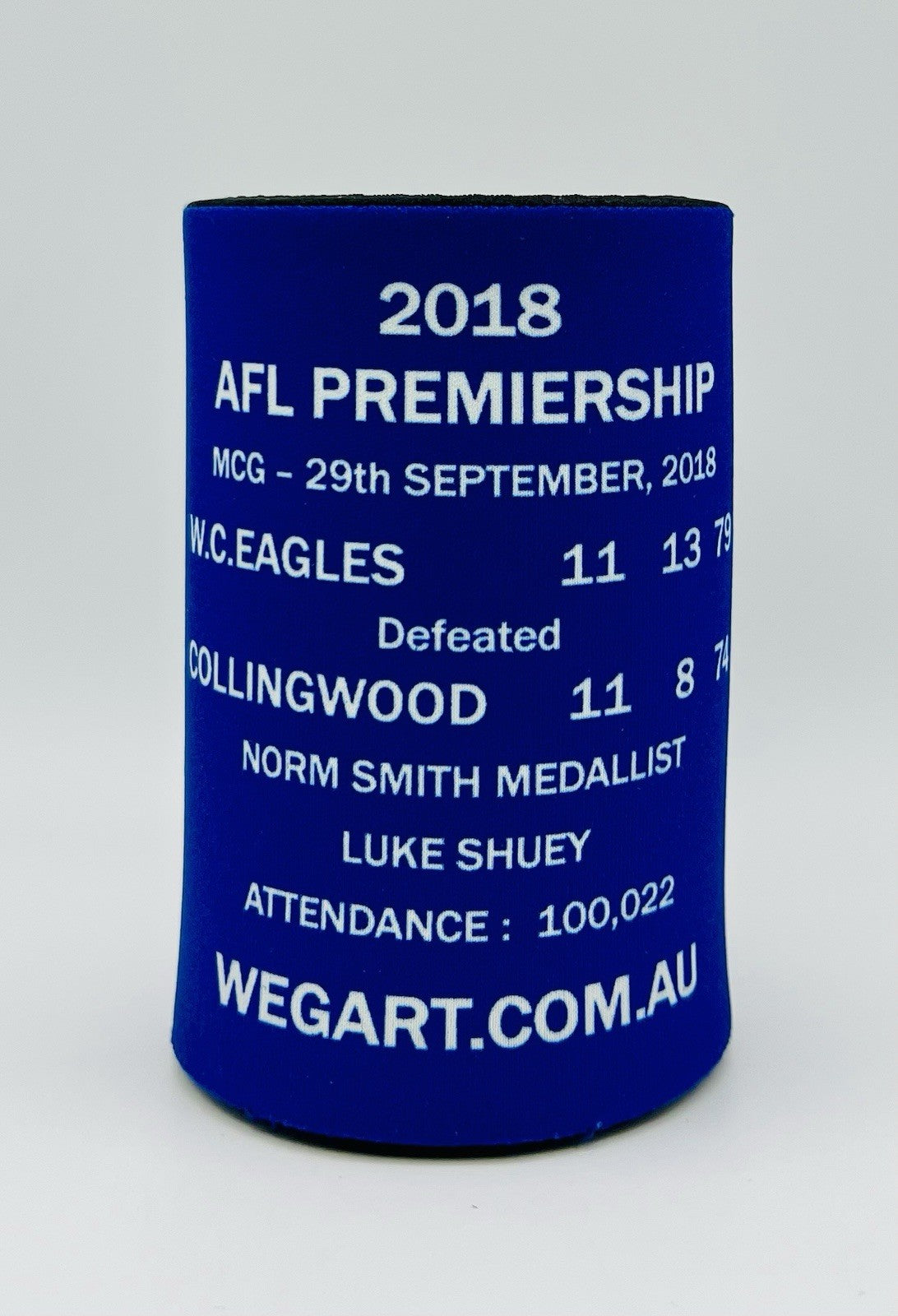 WegArt WEG Premiers Stubby Holder Can Cooler - West Coast Eagles 2018