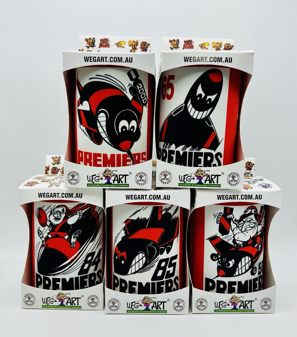 WegArt WEG Premiers Stubby Holder Can Cooler - Essendon Bombers 1911