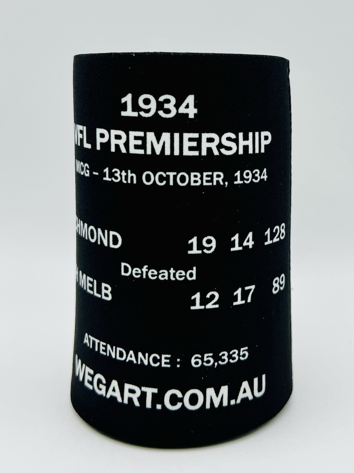 WegArt WEG Premiers Stubby Holder Can Cooler - Richmond Tigers 1934