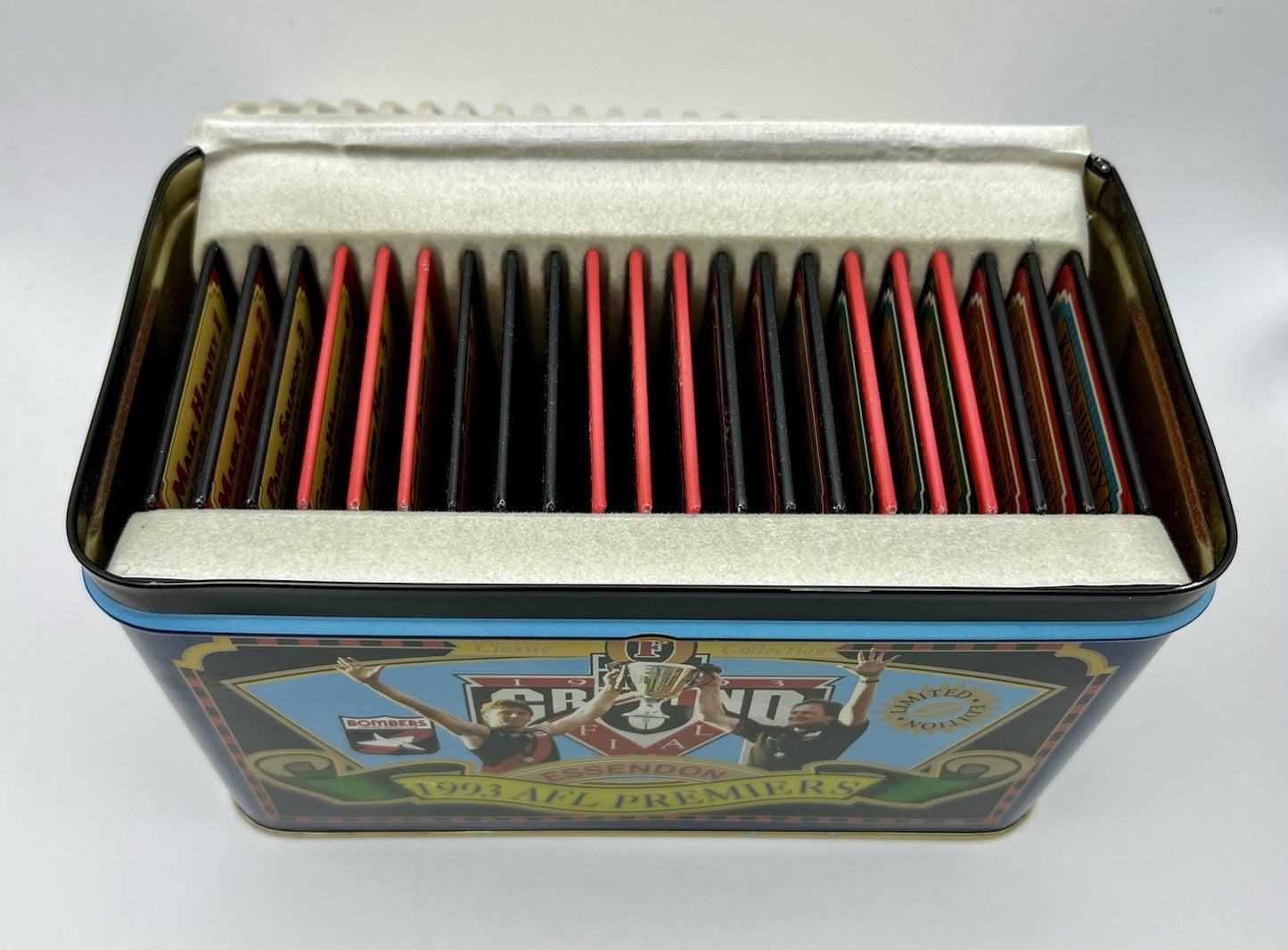 Essendon 1993 AFL Premiership Commemorative Metal Card Tin Set ( 21 Metal Cards)