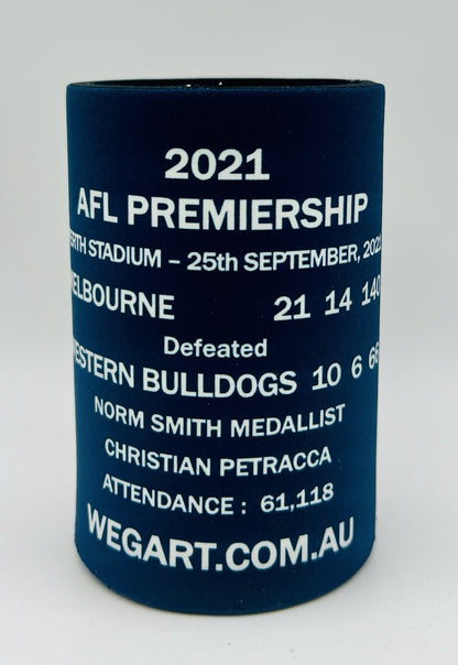 WegArt WEG Premiers Stubby Holder Can Cooler - Melbourne Demons 2021