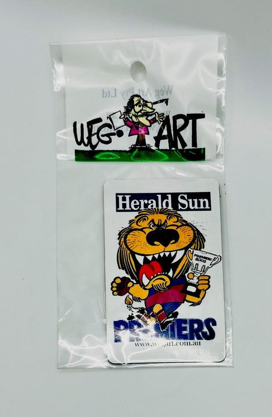 WEG WegArt Premiers Fridge Magnet - Brisbane Lions 2002
