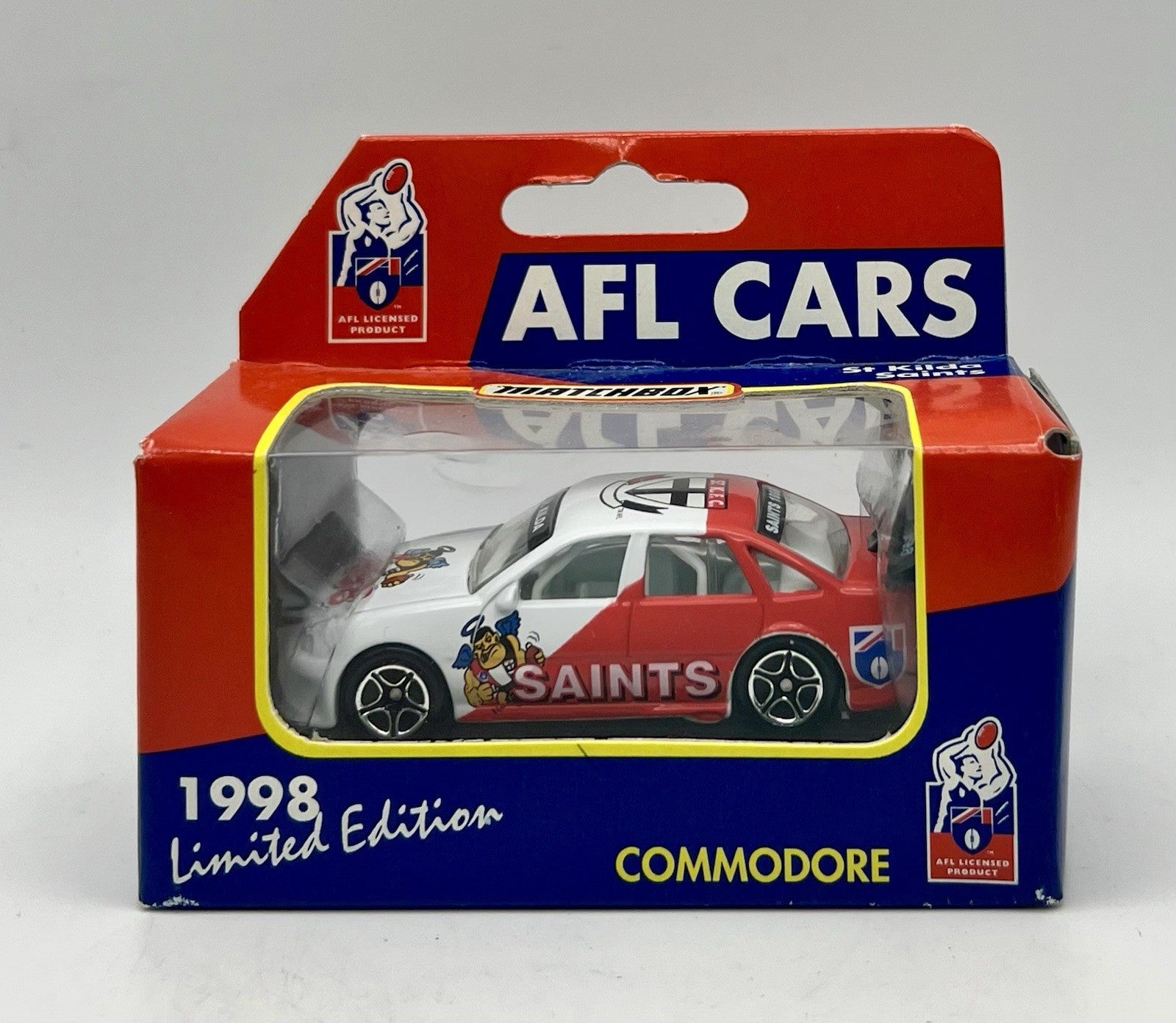 Vintage AFL 1998 Matchbox Car Holden Commodore St Kilda Saints