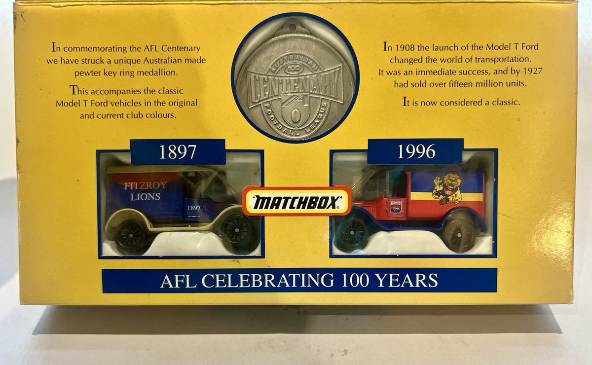 Matchbox AFL Centenary Original Team Collectable Cars Fitzroy Lions 1996