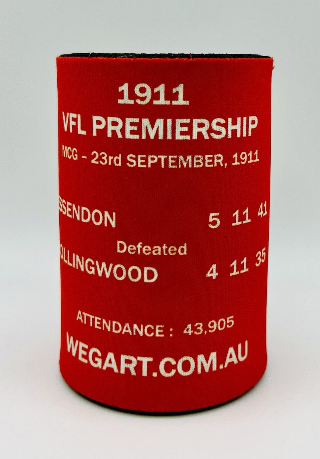 WegArt WEG Premiers Stubby Holder Can Cooler - Essendon Bombers 1911