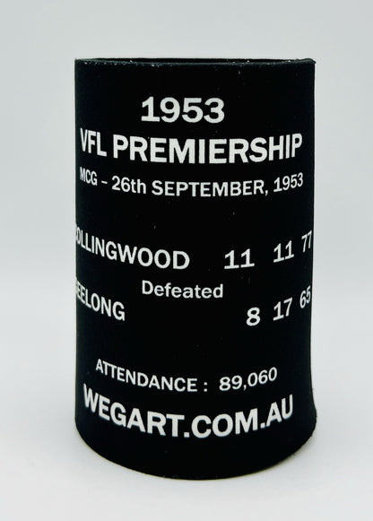 WegArt WEG Premiers Stubby Holder Can Cooler - Collingwood Magpies 1953