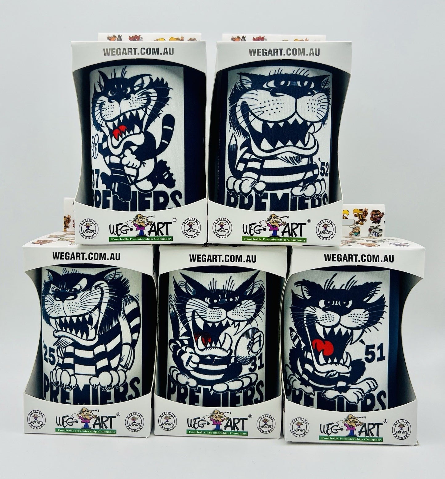 WegArt WEG Premiers Stubby Holder Can Cooler - Geelong Cats 1951