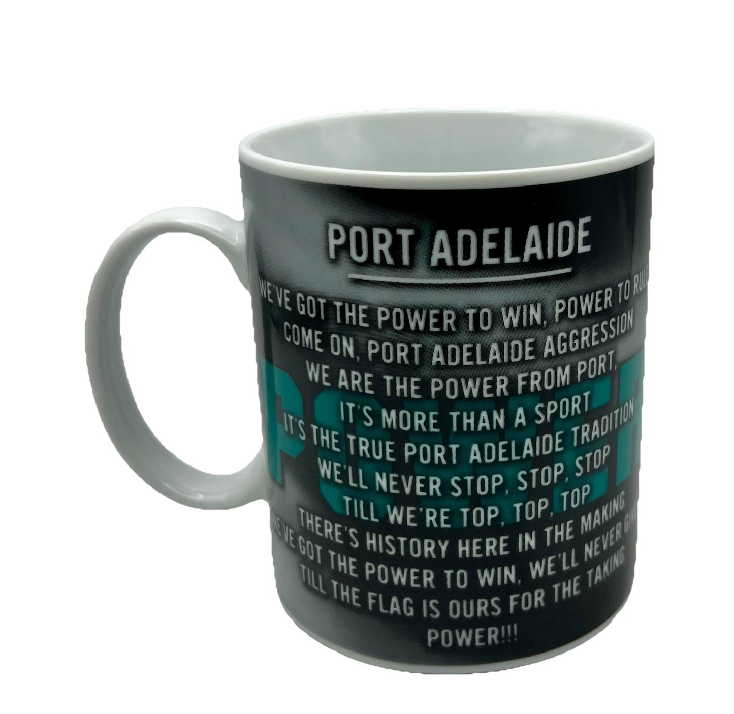 AFL Coffee Mug Port Adelaide Power Theme Song