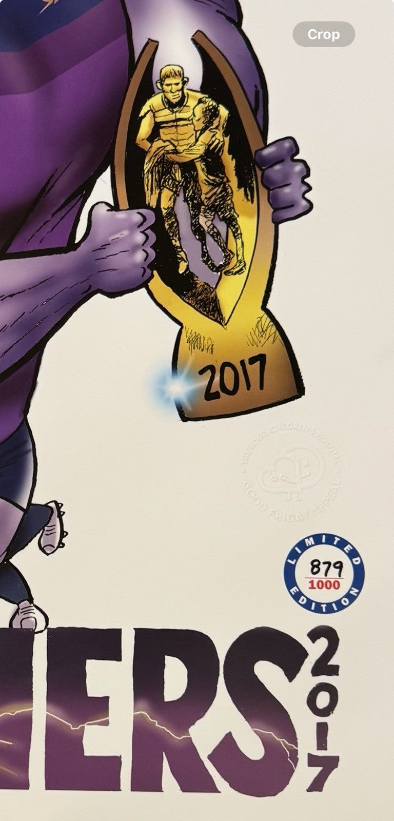 2017 Melbourne Storm Limited Edition Premiers Poster Herald Sun #879 of 1000