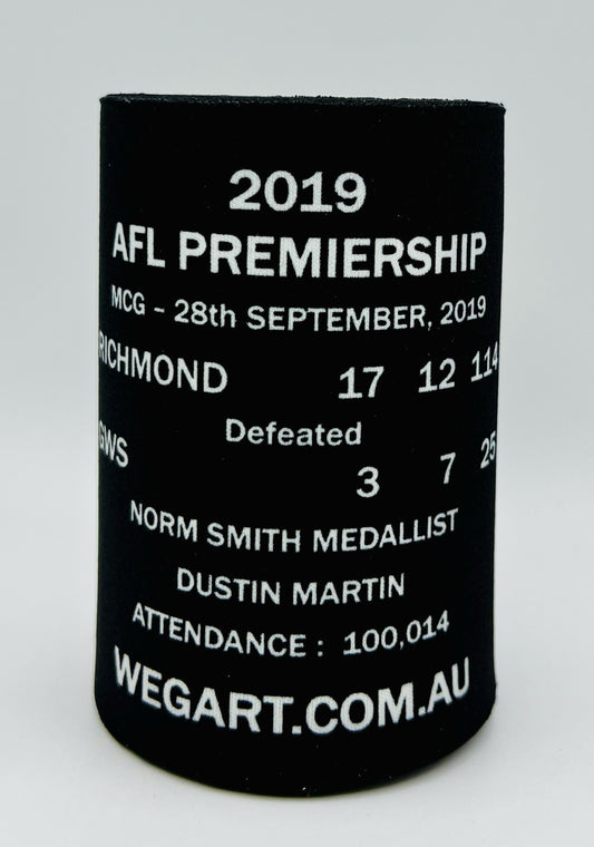 WegArt WEG Premiers Stubby Holder Can Cooler - Richmond Tigers 2019