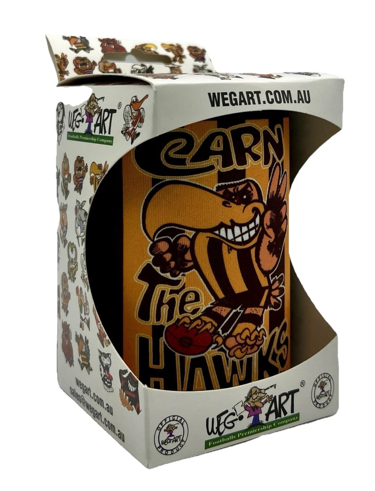 WegArt Stubby Holder Can Cooler - Hawthorn Hawks “Carn The Hawks”