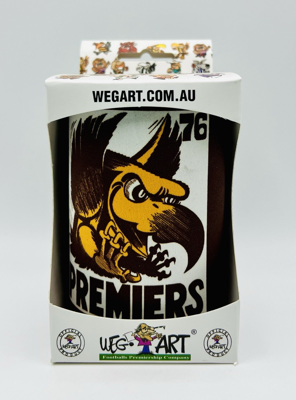 WegArt WEG Premiers Stubby Holder Can Cooler - Hawthorn Hawks 1976