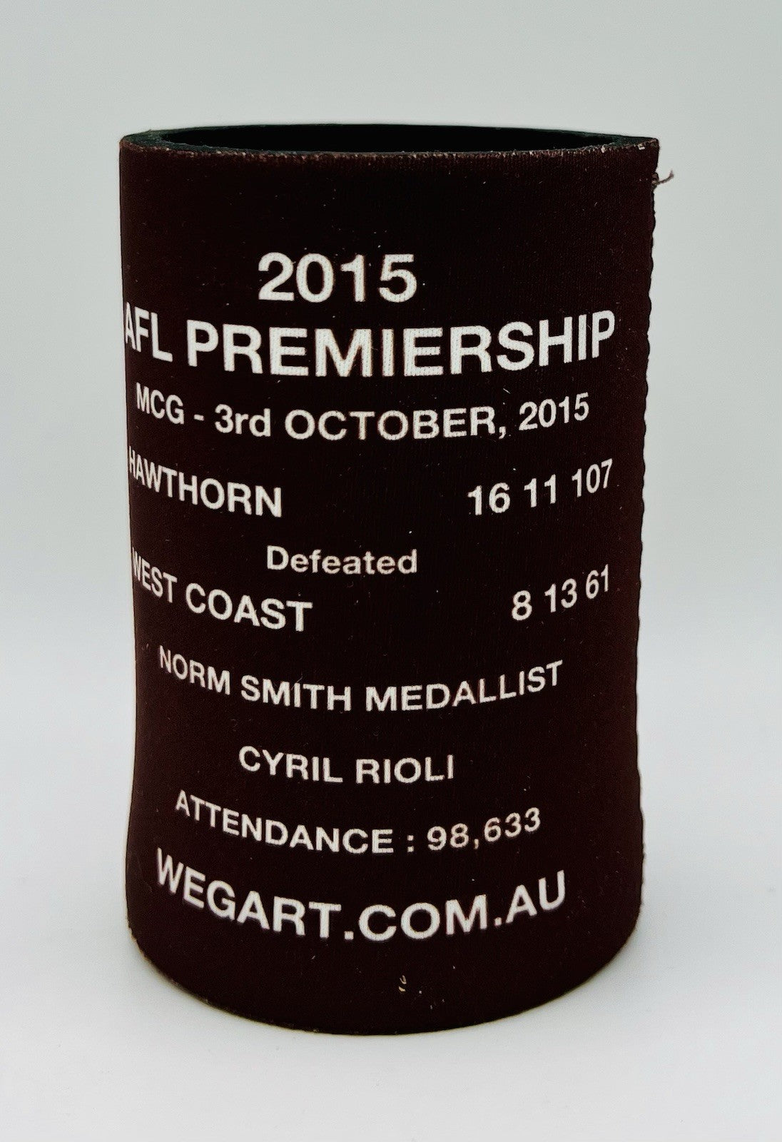 WegArt WEG Premiers Stubby Holder Can Cooler - Hawthorn Hawks 2015