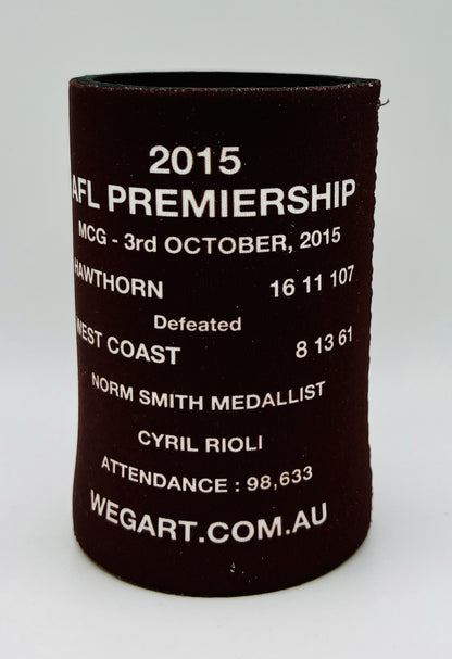 WegArt WEG Premiers Stubby Holder Can Cooler - Hawthorn Hawks 2015