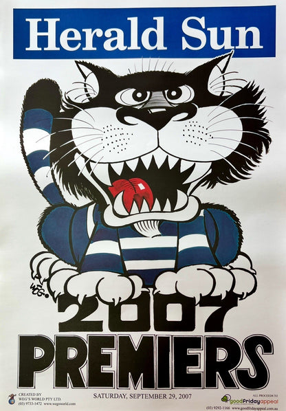 2007, 2009, 2011, 2022 & Supporter Geelong Cats WEG WegArt Premiers Posters