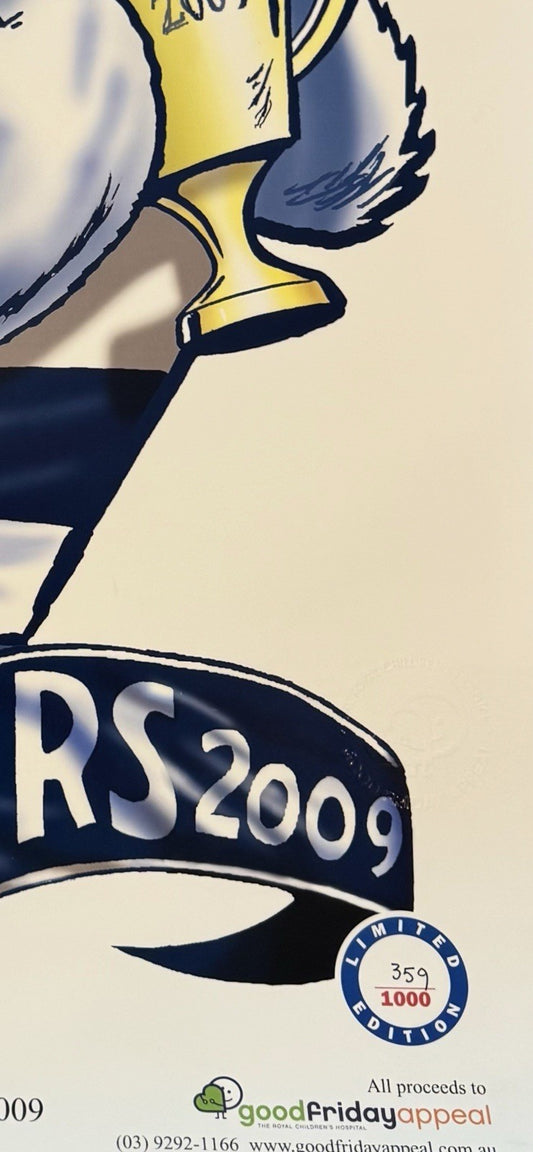 2009 Geelong Cats Limited Edition Premiers Poster Herald Sun #359 of 1000