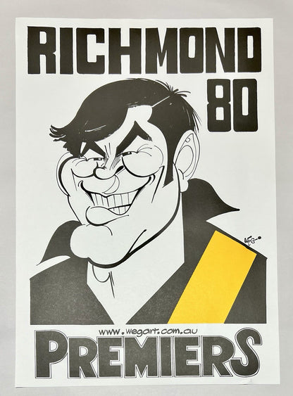 Richmond Tigers Premiers 1980 Greats WEG WegArt
