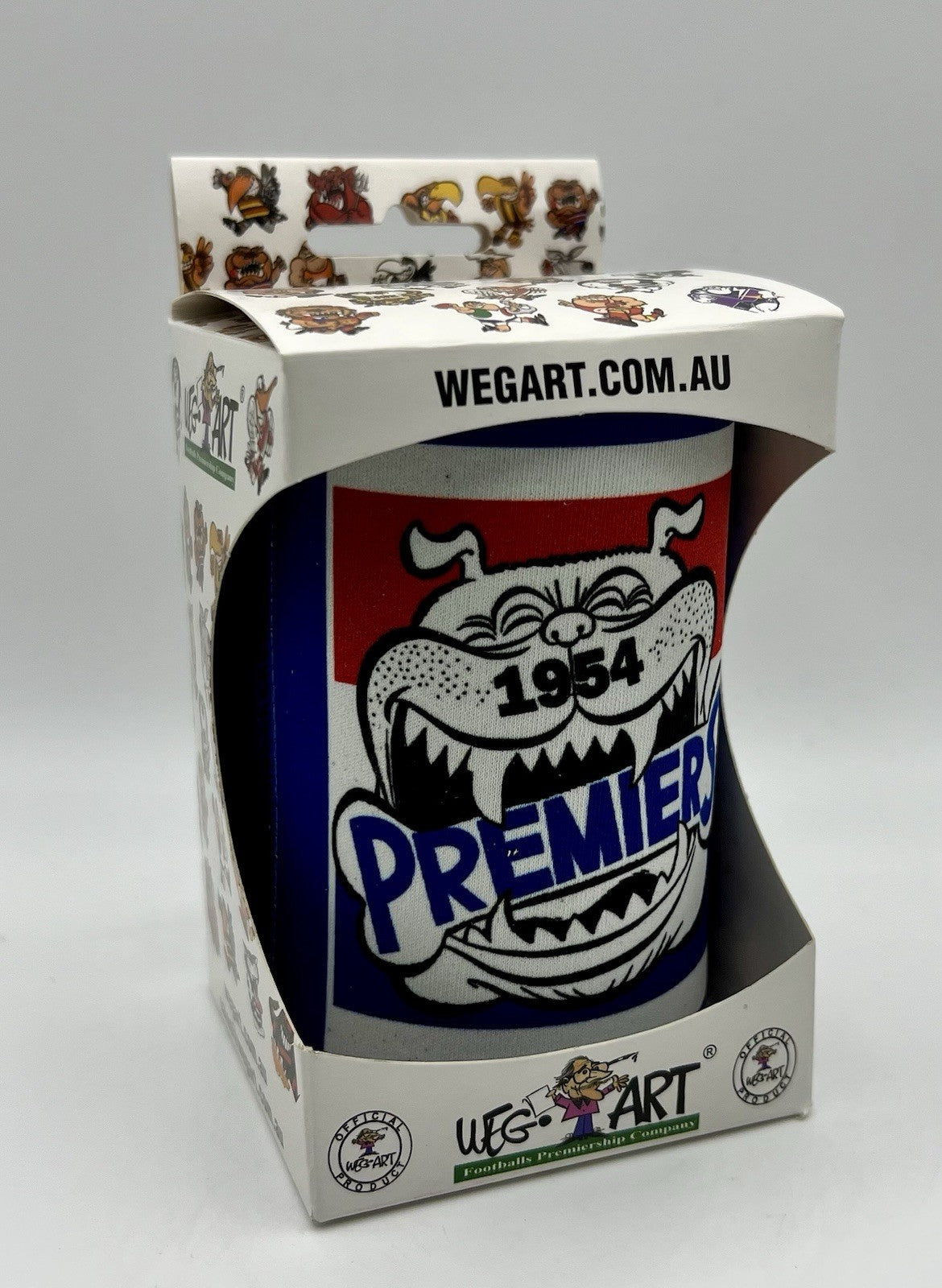 WegArt WEG Premiers Stubby Holder Can Cooler - Footscray Bulldogs 1954