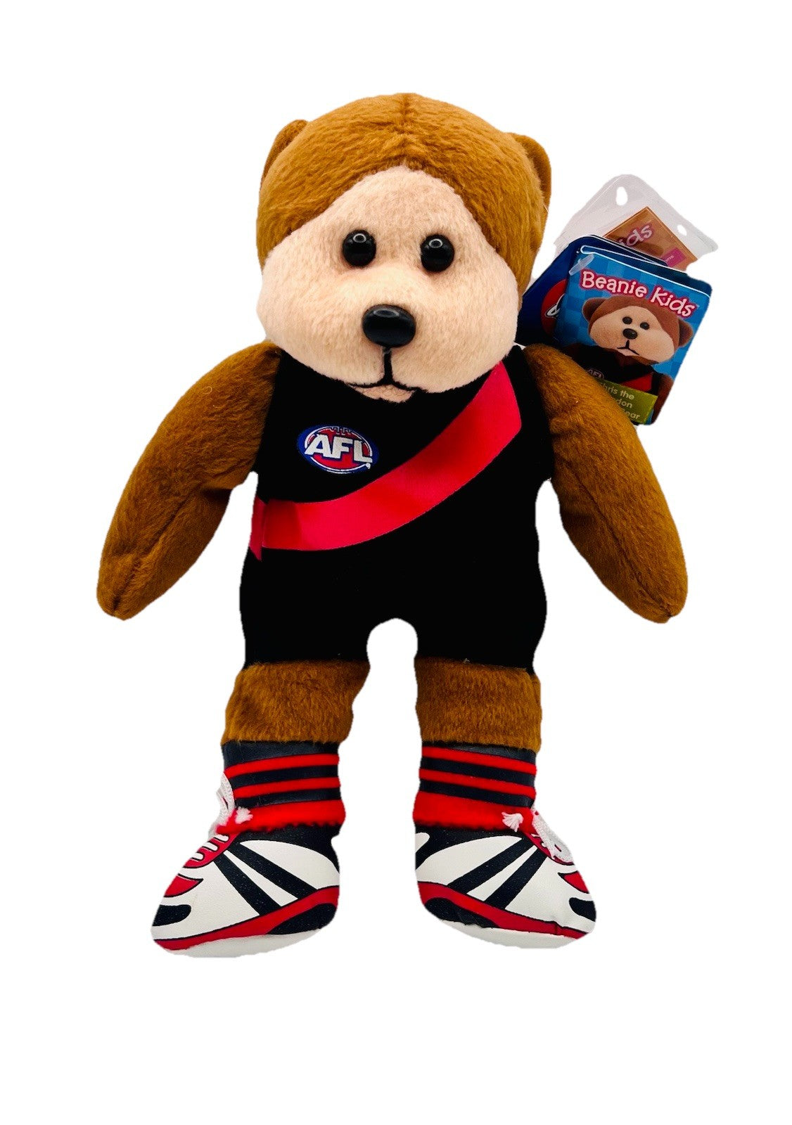 Chris The Essendon Bombers Bear Official AFL Beanie Kid 21cm - Home Game Colours