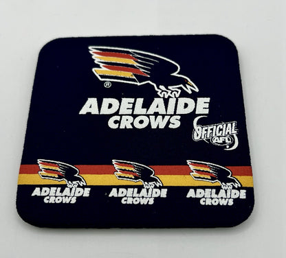 Vintage AFL Neoprene Drink Coasters Set Of Four - Adelaide Crows