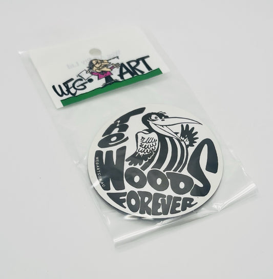 WEG WegArt Fridge Magnet - Collingwood Magpies “The Woods Forever” Round Magnet