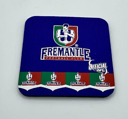 Vintage AFL Neoprene Drink Coasters Set Of Four - Fremantle Dockers