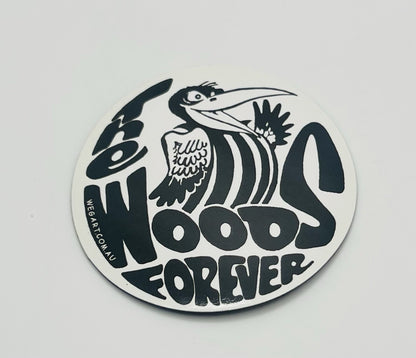 WEG WegArt Fridge Magnet - Collingwood Magpies “The Woods Forever” Round Magnet